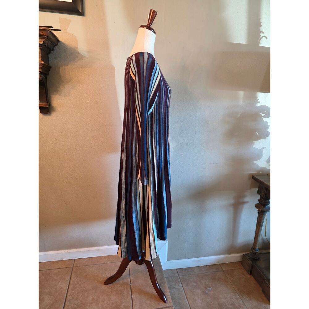 Anthropologie Moth Nora Striped Wool Blend Swing Dress SZ Medium - Picture 4 of 10